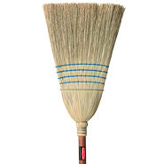 Upright Warehouse Corn Broom With Wire And Four Rows Stitching Each